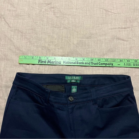Lauren Ralph Lauren Navy Wide Leg Adelle Trousers Size 8 Business Casual Office - Picture 6 of 6